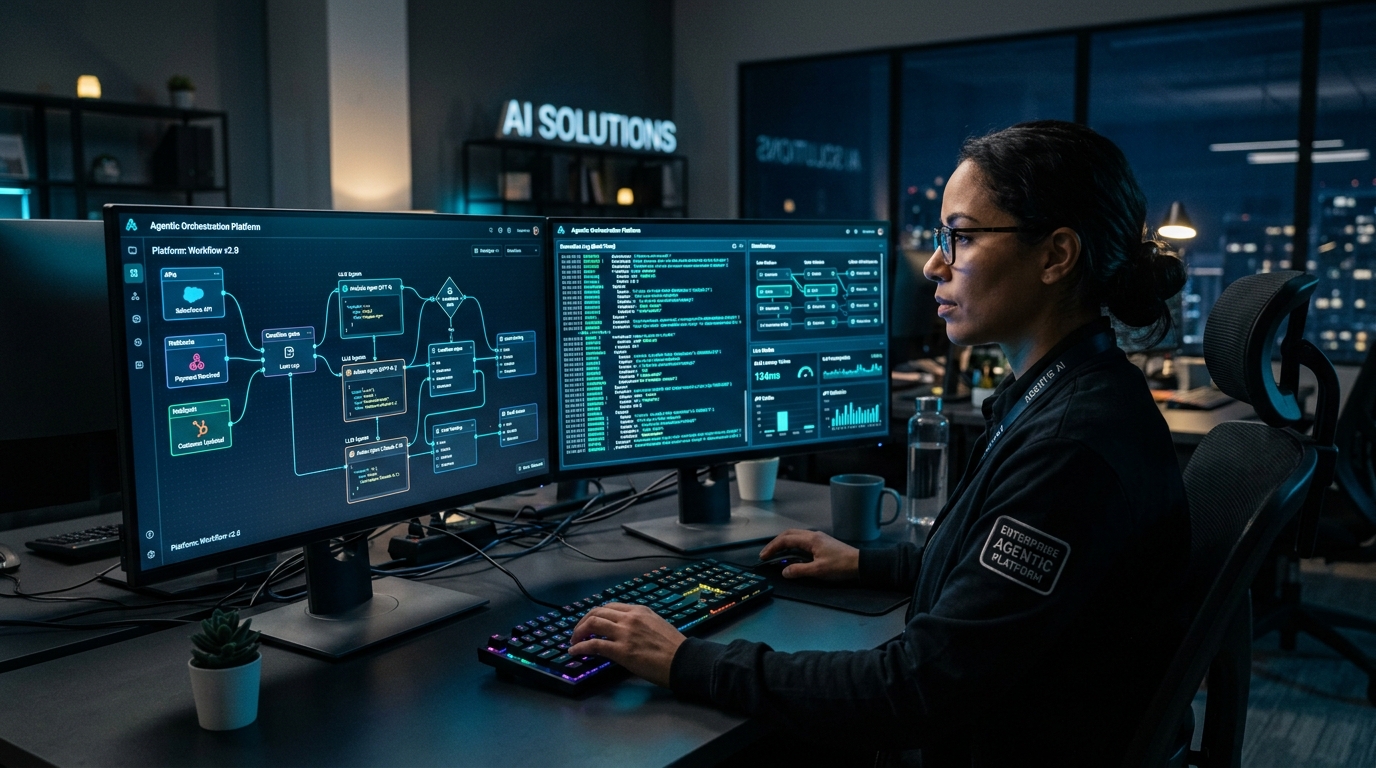 AI automation workflow connecting webhook nodes and business CRM systems